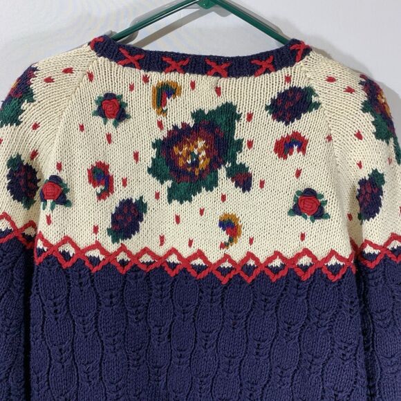 Birch Bros Vintage Hand Knitted Cardigan Sweater Womens Size Medium - Picture 5 of 7